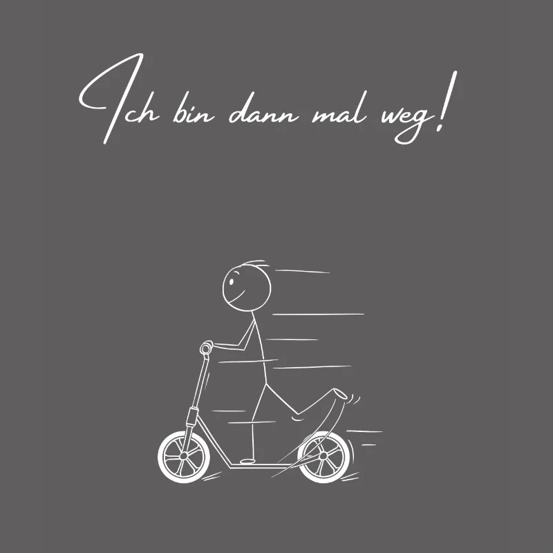 Ich bin dann mal weg - Tretroller Rollerfahrer