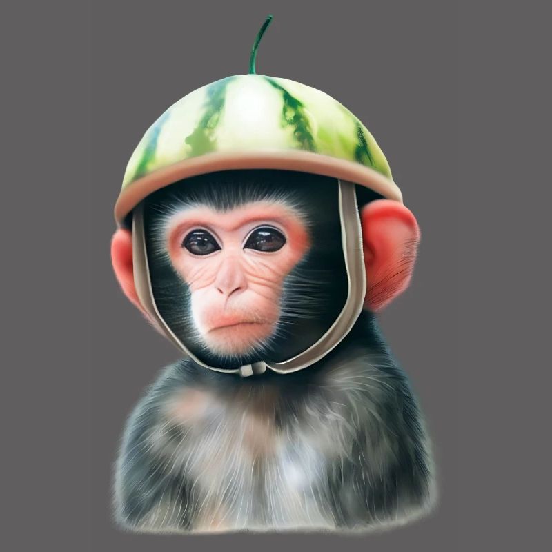Singe à la pastèque