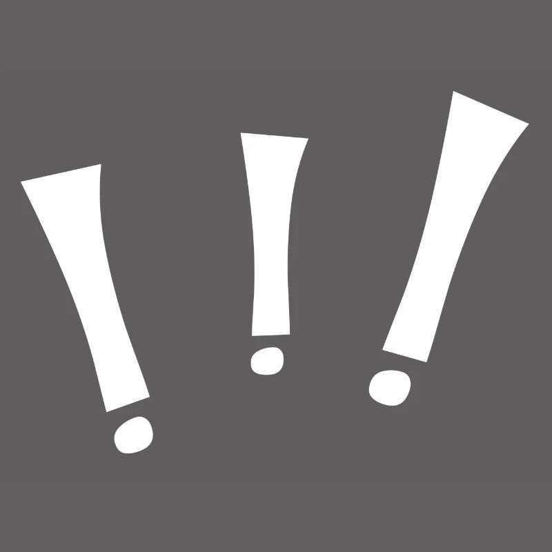 Three exclamation points