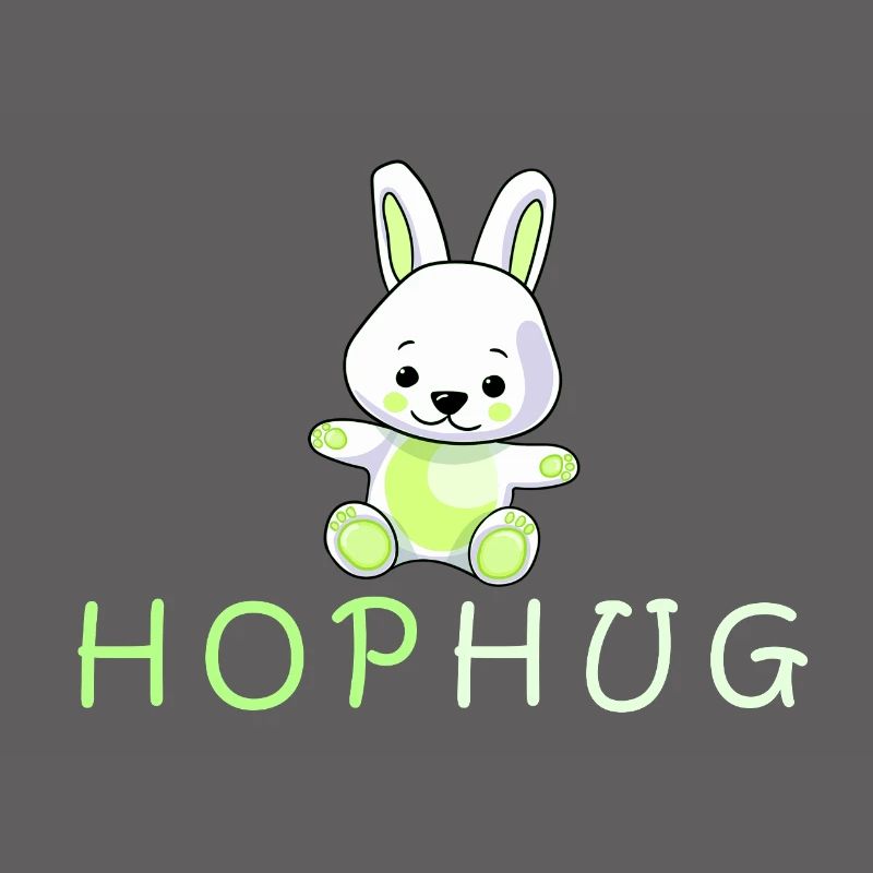 conception de baiser de main de lapin aimant