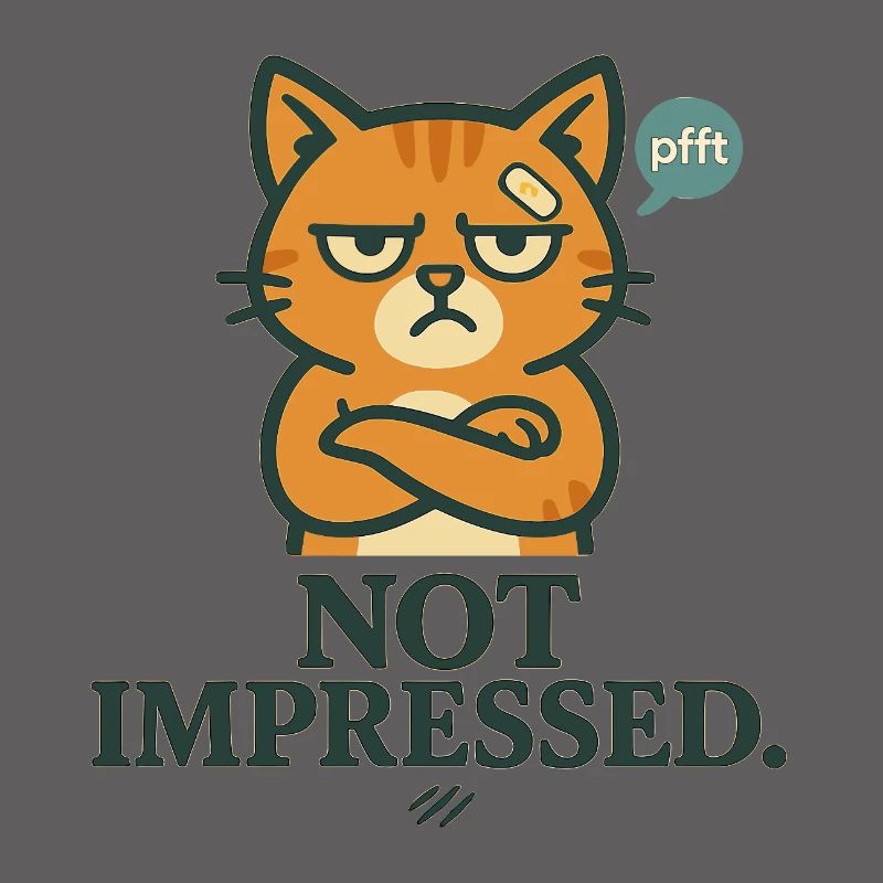 Not Impressed – Grumpy-Katze
