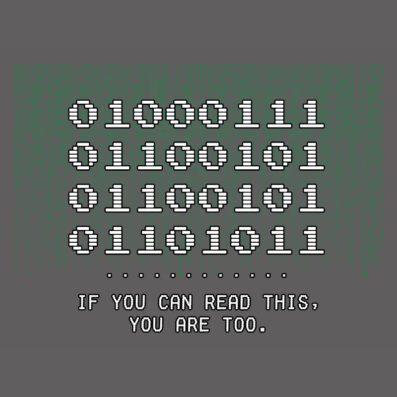 Geek Tee - Geek word in Binary Code for Funny Nerd