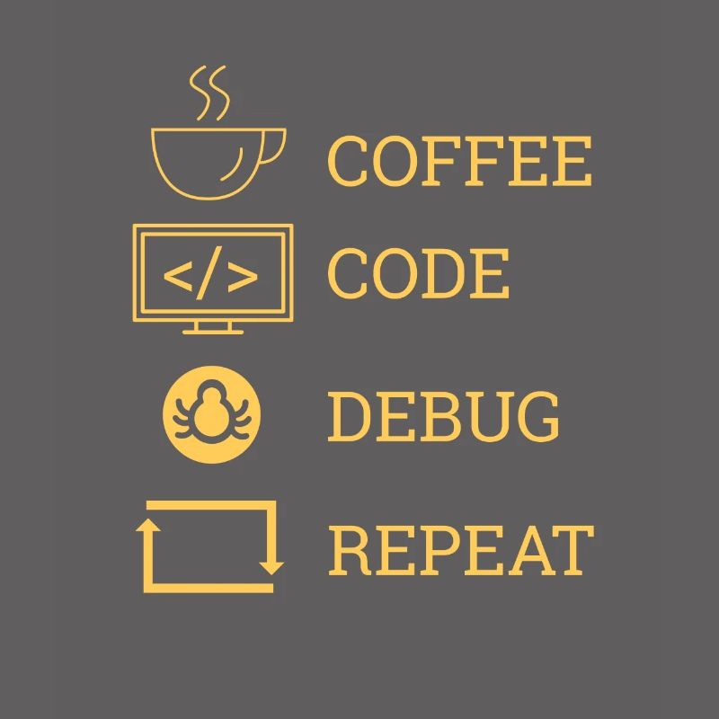 "Coffee Code Debug Repeat" | Programmierer