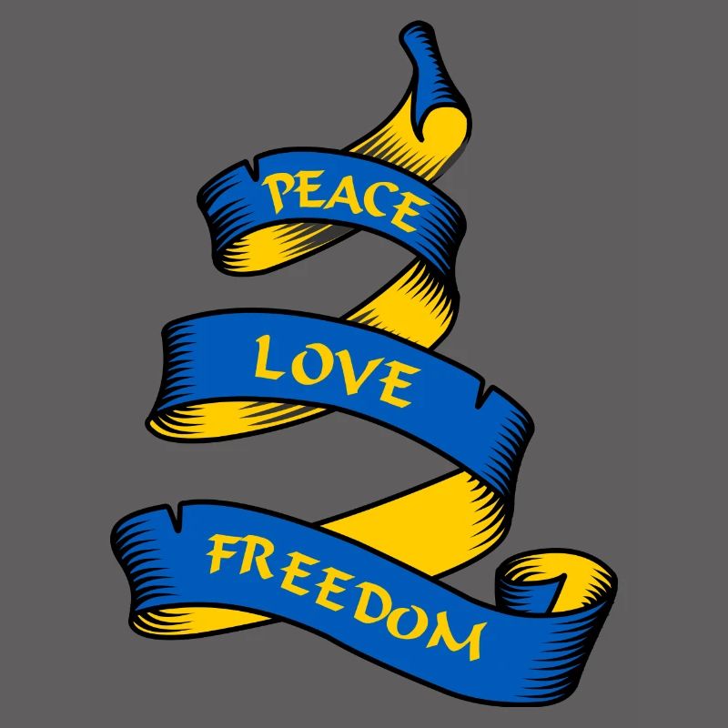 Curl-Banner mit Text Ukraine