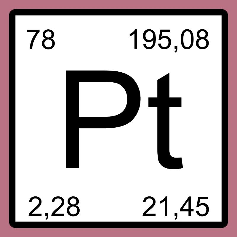 Platinum Pt Element Typog