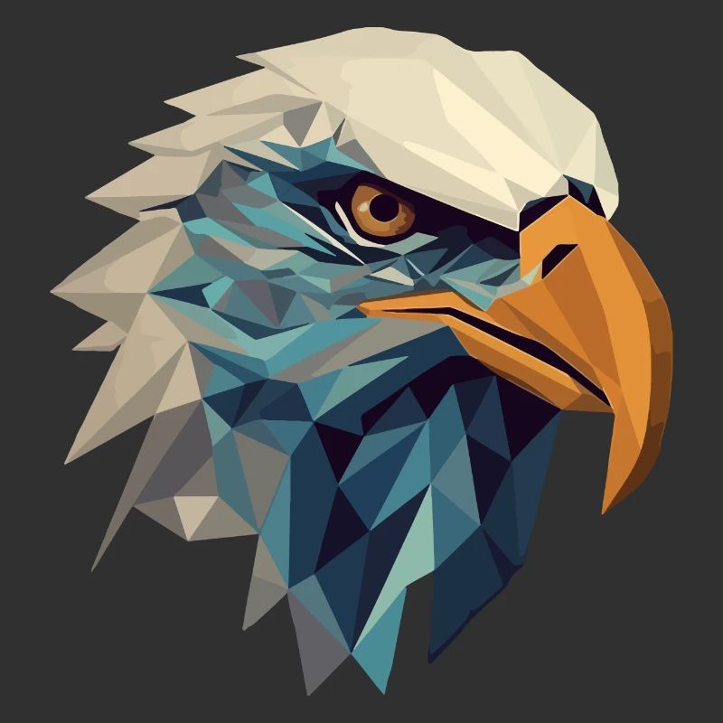 Stylized, geometric eagle