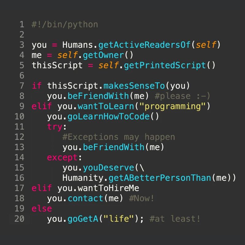 Être amis avec les programmeurs (en Python)