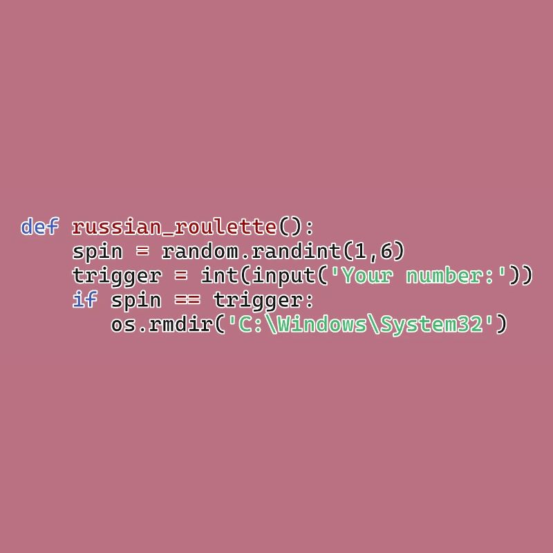 Python Russian Roulette