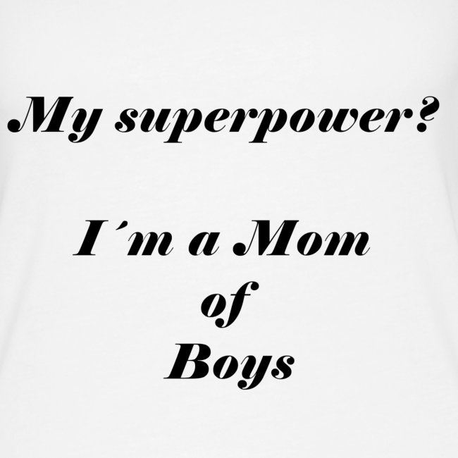superpower mom - zwart