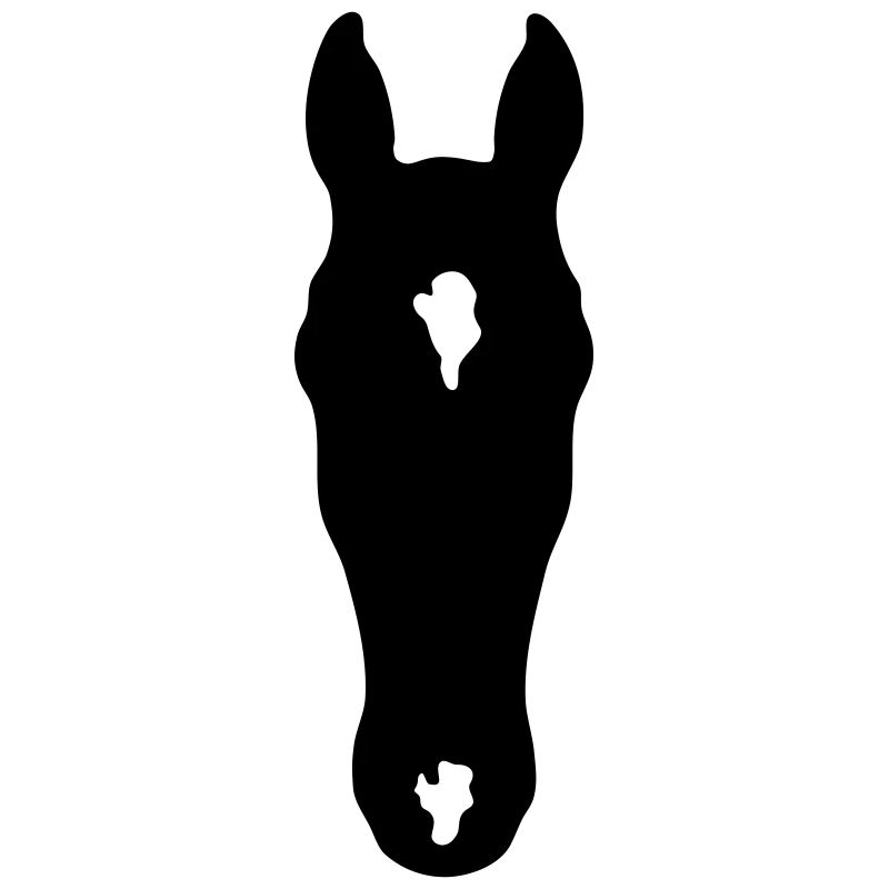 Horse Head Silhouette Shape Outline Graphic Pattern