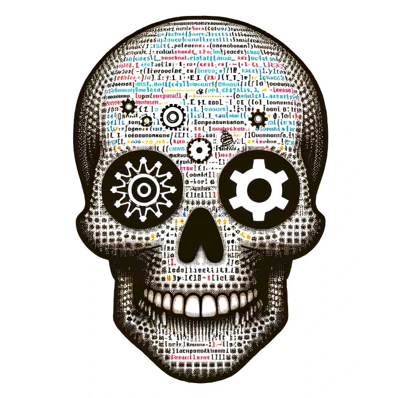 Code Master Skull Tee Digitale Matrix für Programmierer