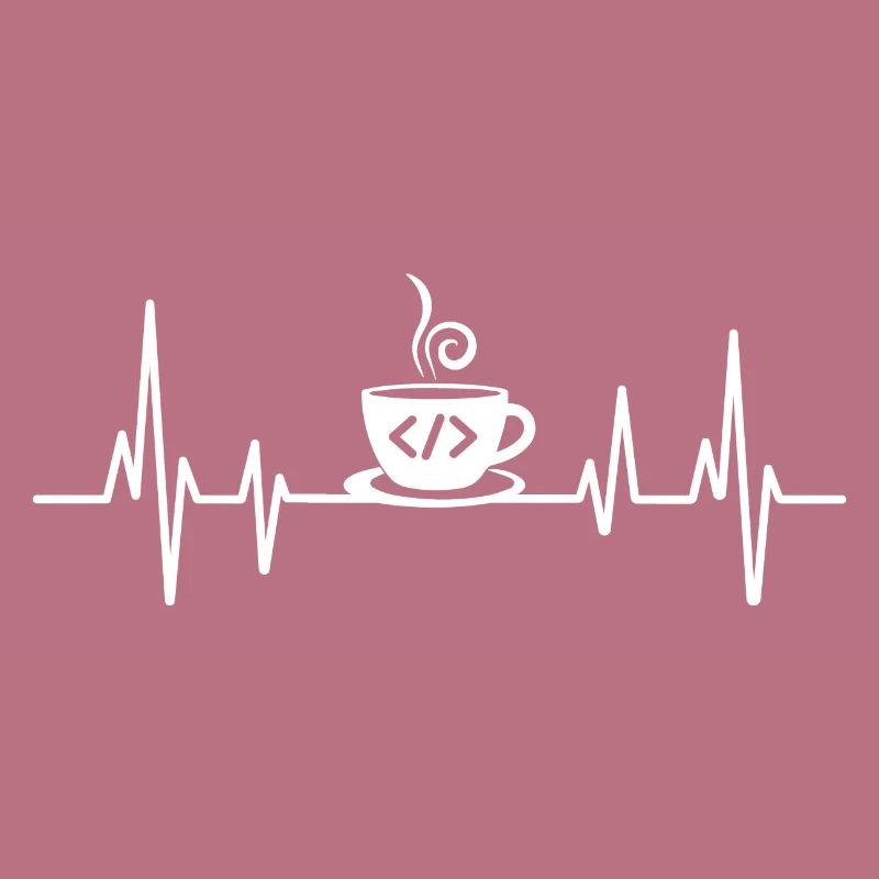 Kaffee-Codierung Heartbeat Coder Entwickler Nerd Coffe