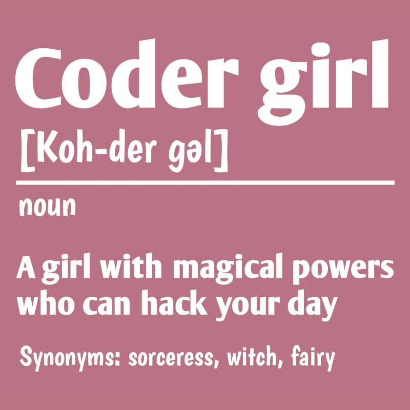 Coder Girl Definition Noun Software Developer Prog