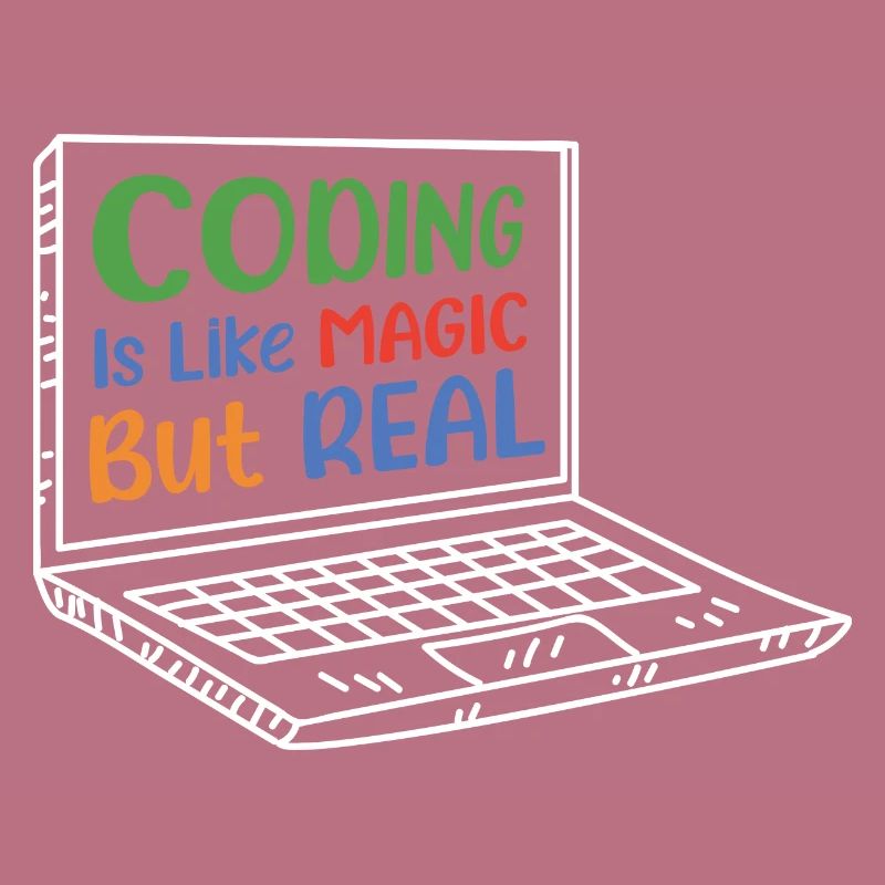 Coding Is Like Magic Coder Programmer Computer Gee