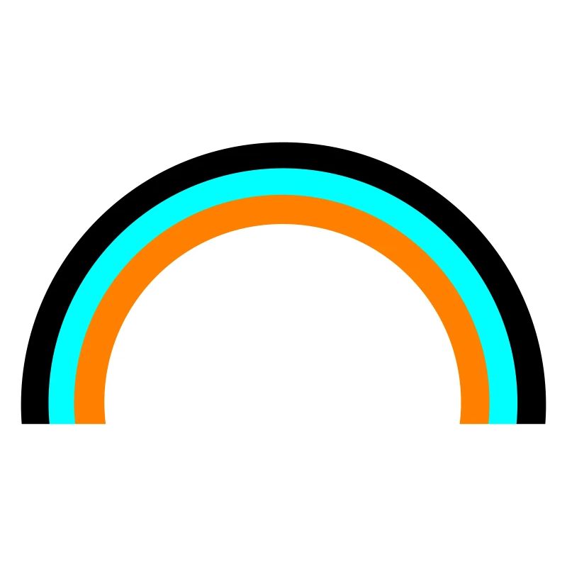 Semicircle / Arc 3-Color VECTOR