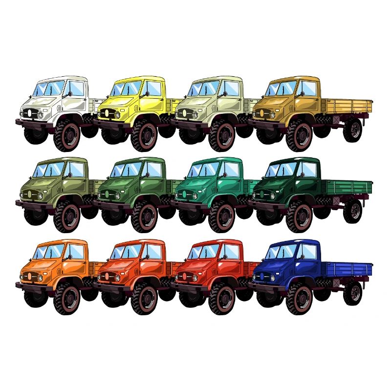 Colour palette Unimog - Oldtimer - Rainbow different