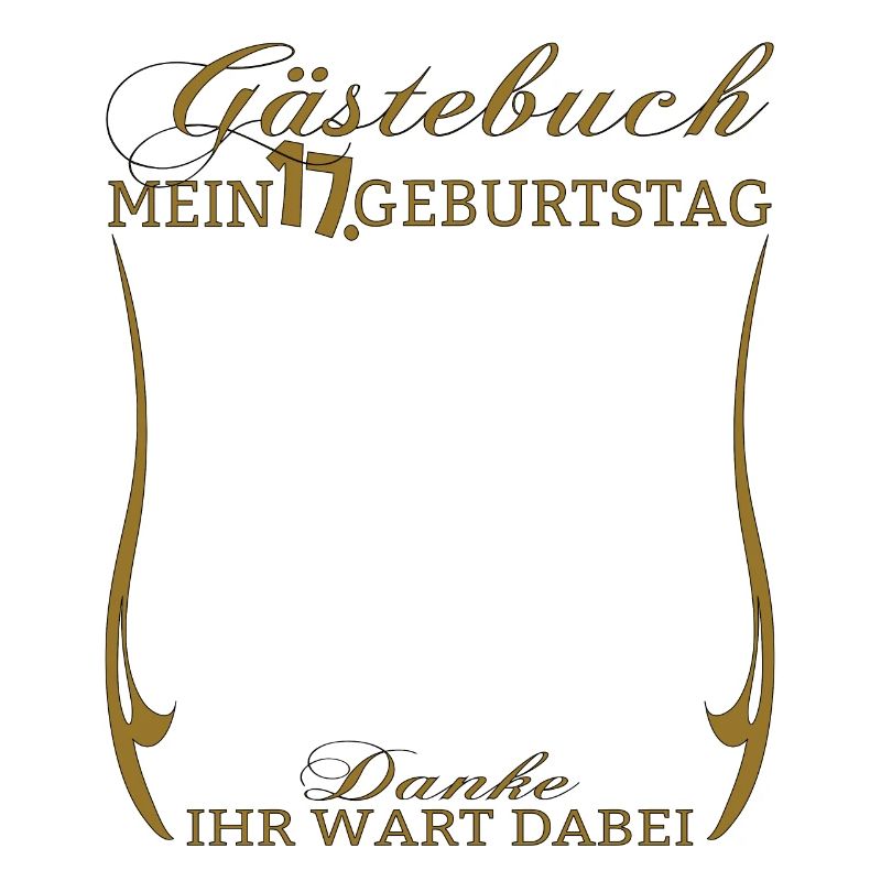 17. Geburtstag Mädchen & Junge Gästebuch