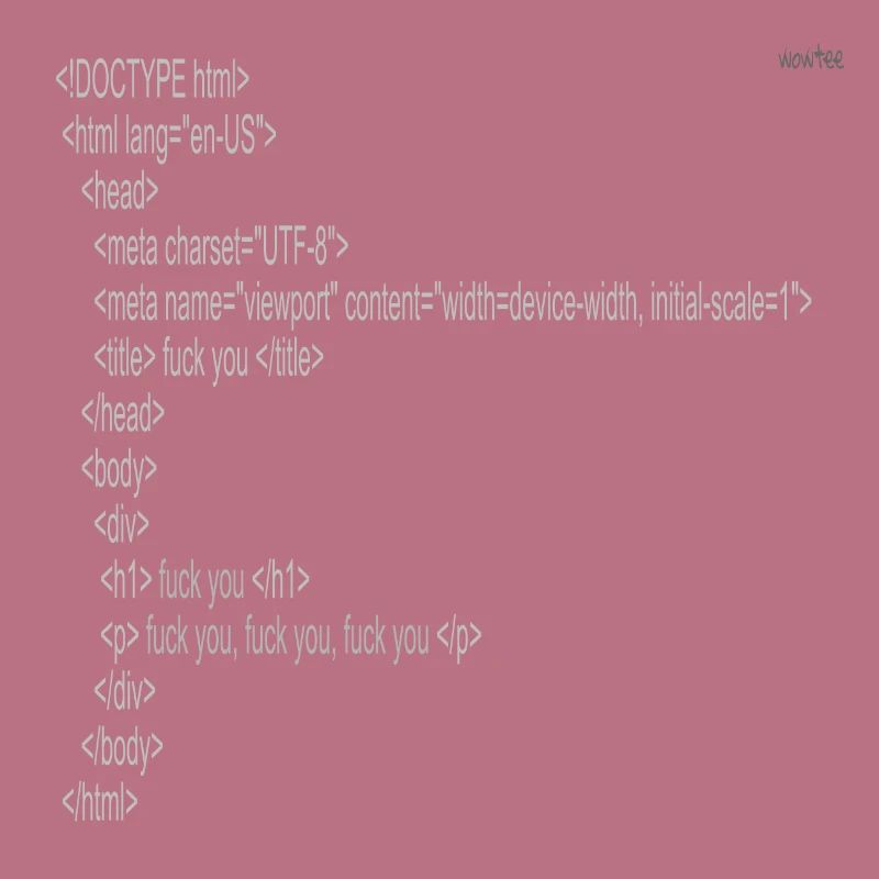 F*ck you - html code