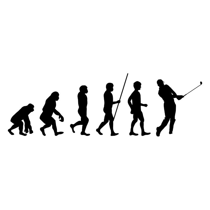 Golfer Golfen Golf Evolution schwarz