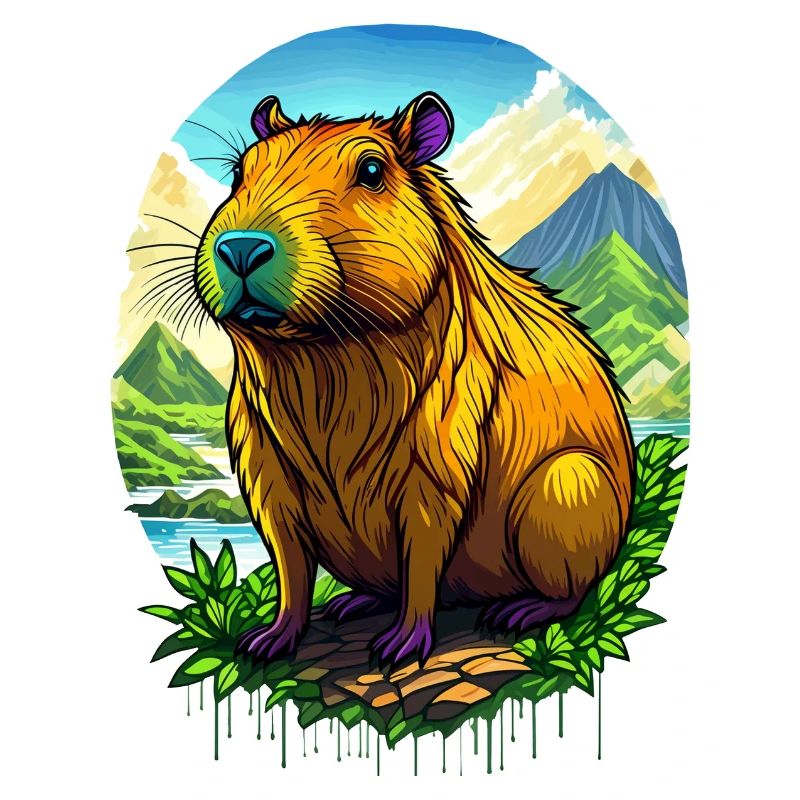 Capybara oder Wasserschwein