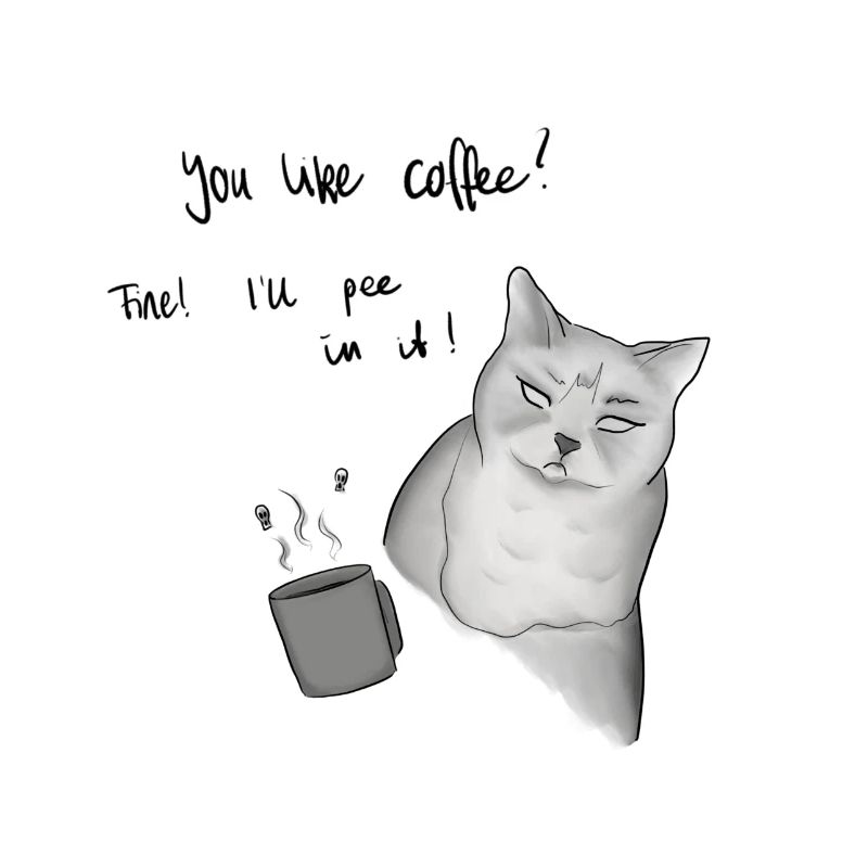 Coffy Cat mit Grumpy Note