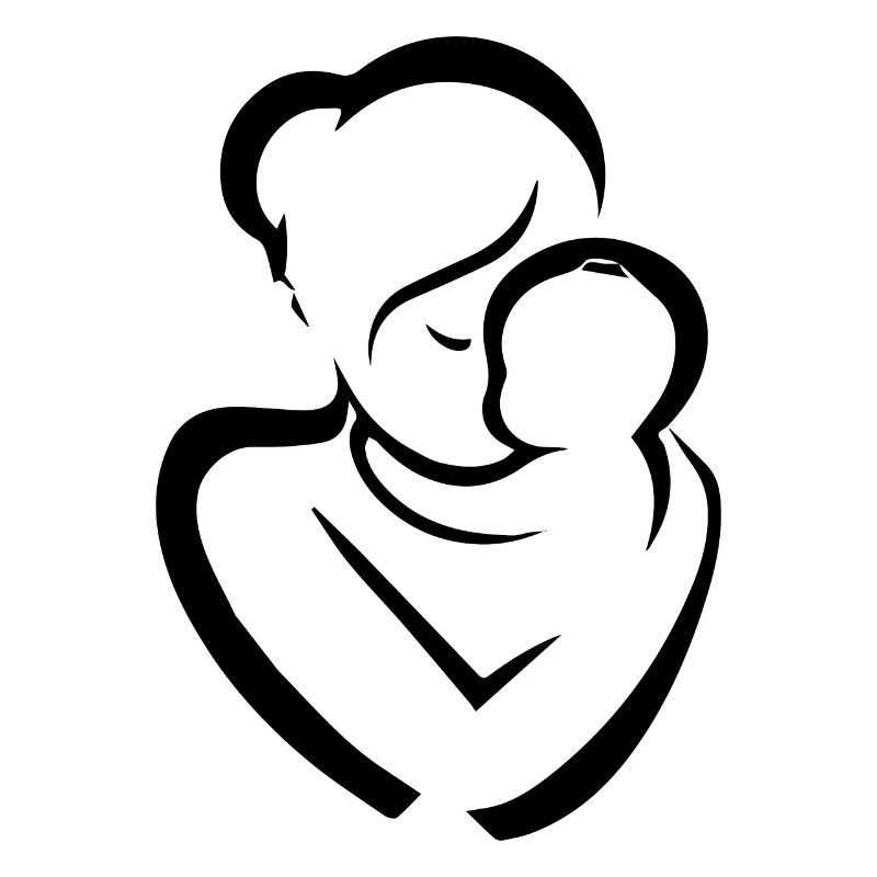 Mutter mit Kind Silhouette