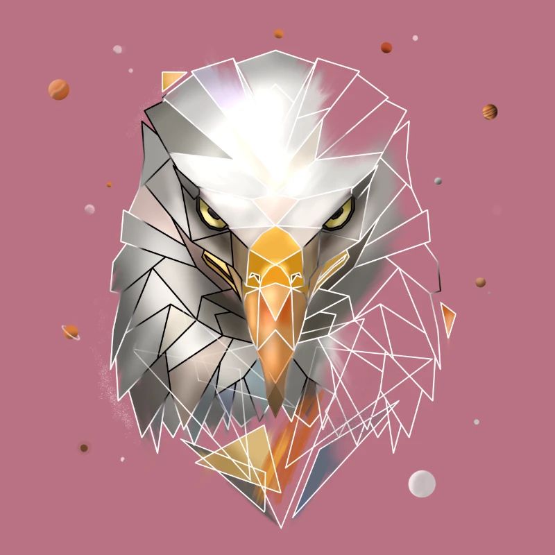 Bald Eagle | Low Poly Art | Cool polygon