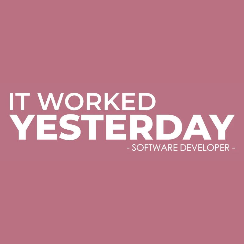 Software Developer Yesterday Works Gift