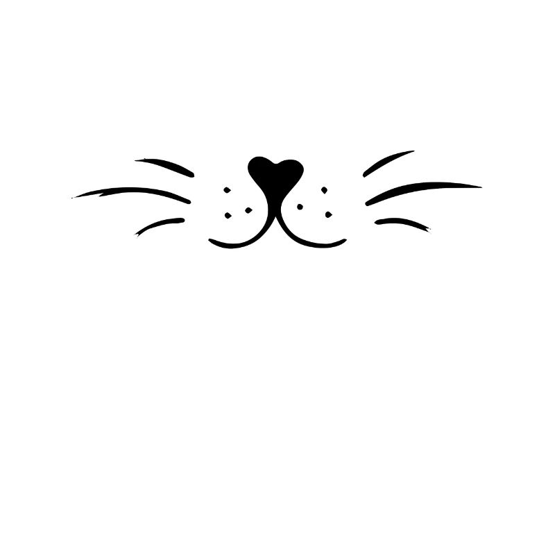 Conception de visage de chat minimaliste mignon