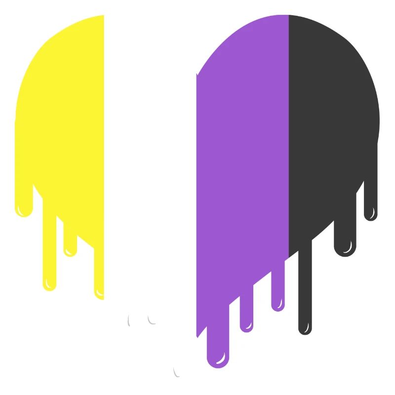 Tropfendes Nonbinary Herz Nonbinary Pride