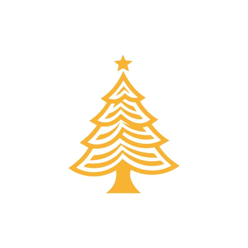 Gelber Weihnachtsbaum Christbaum oder Tannenbaum
