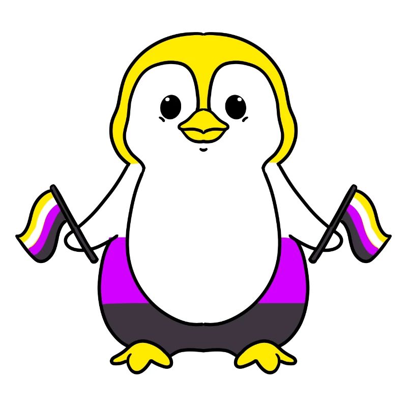 Nonbinary Penguin Nonbinary Pride