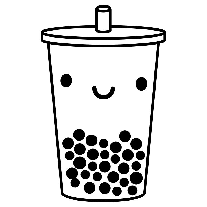 cute bubble tea mug