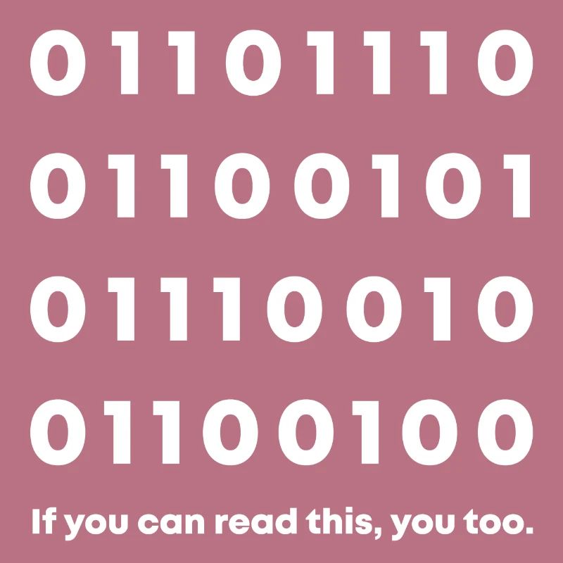 Nerd in binary code