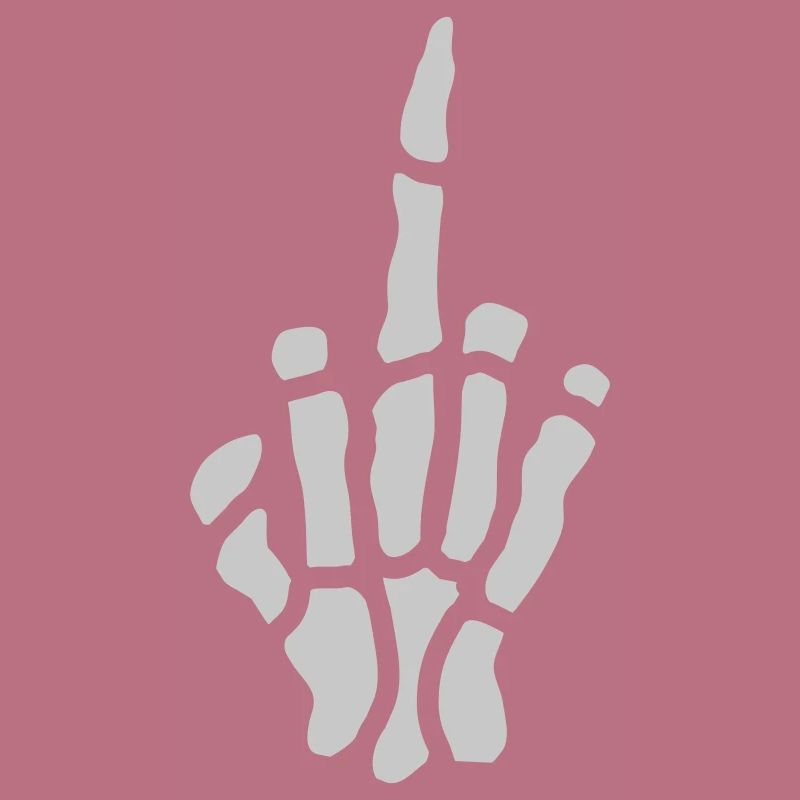 Comic Frech Mittelfinger Knochen