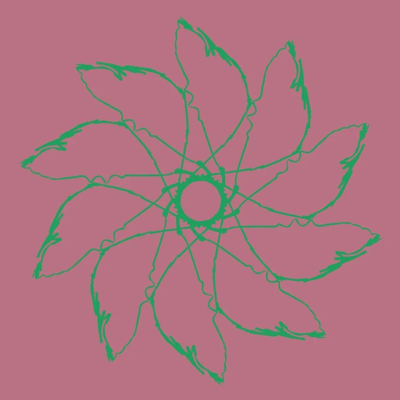 fleur | Éolienne | Mandala | Motif vectoriforme