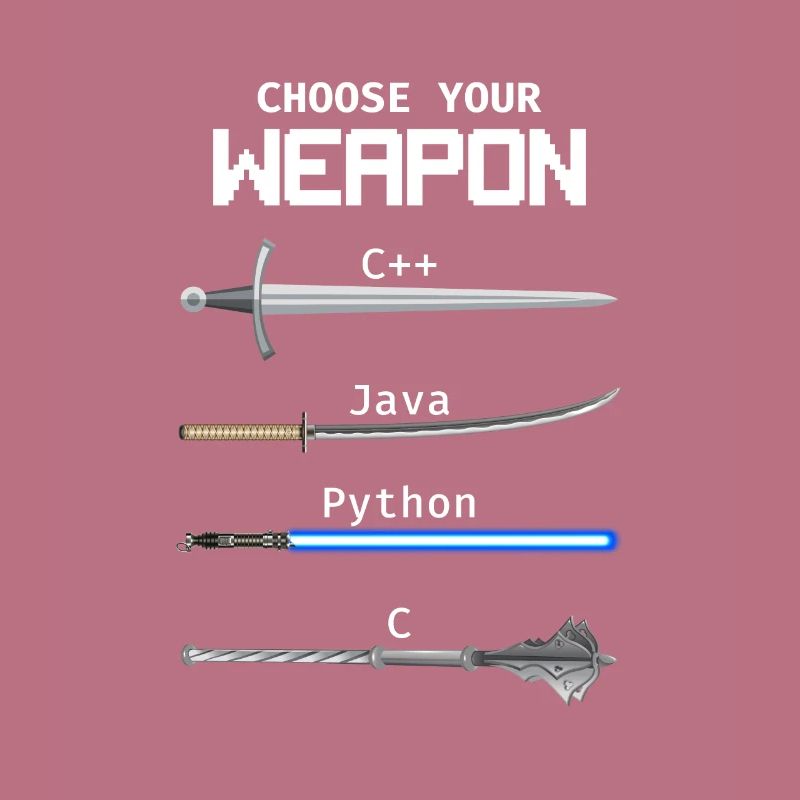 Choisissez votre programmeur Java Python Weapon C