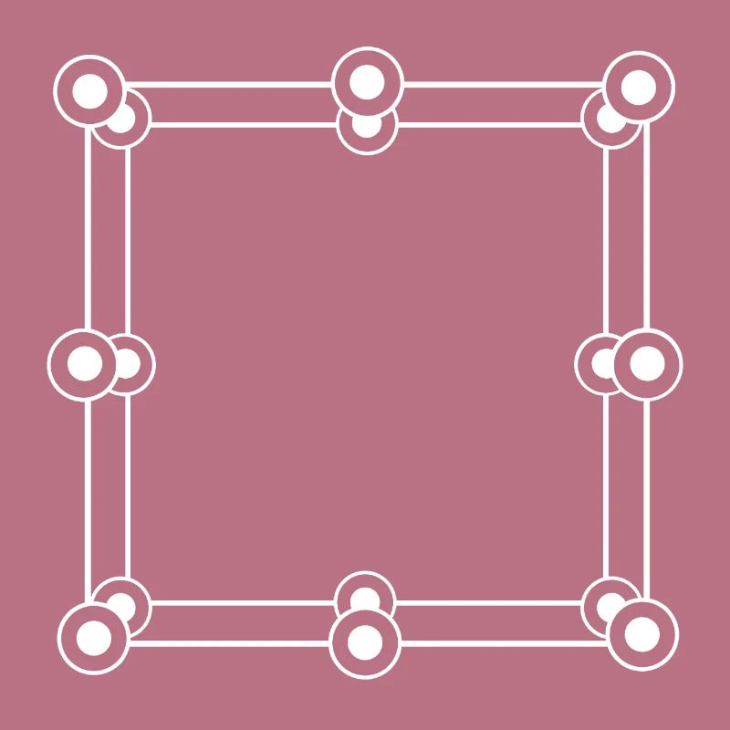 Futuristic frame with circles points