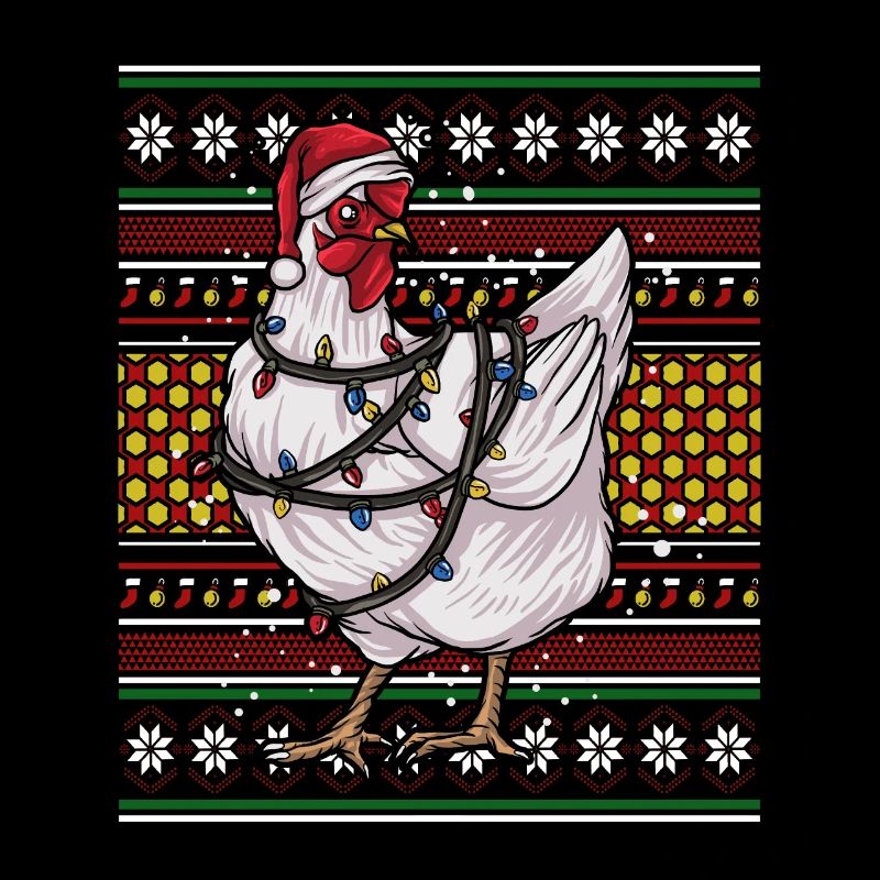 Pull de Noël moche Tshirt Poulet de Noël