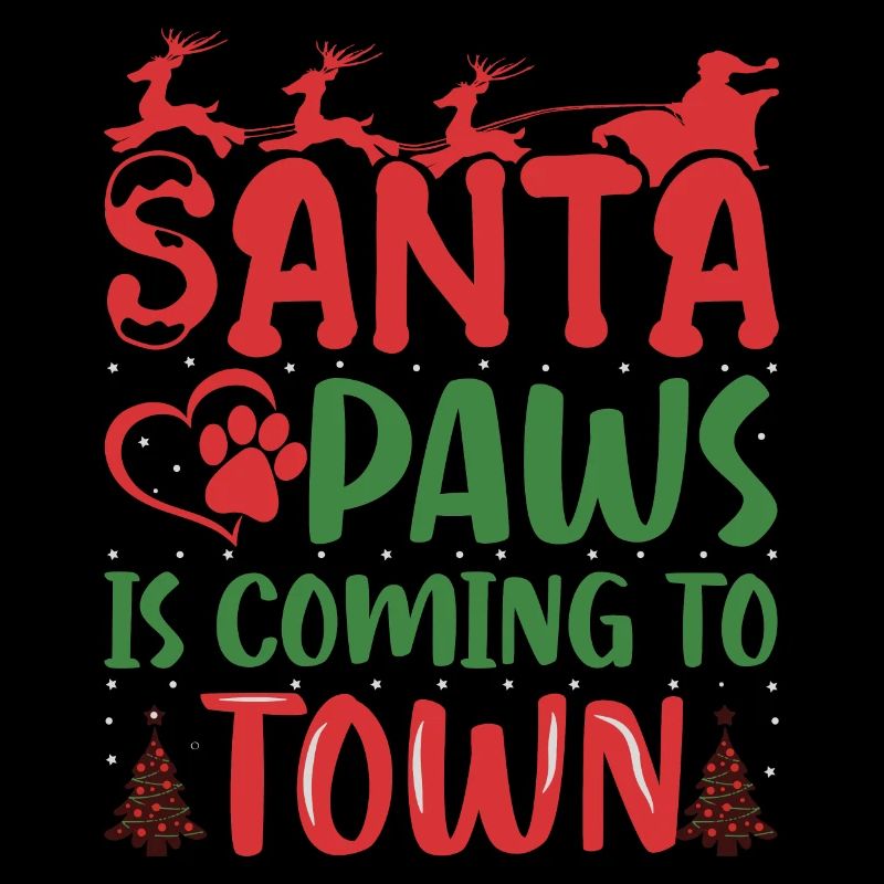 Pull de Noël moche - Santa Paws arrive à