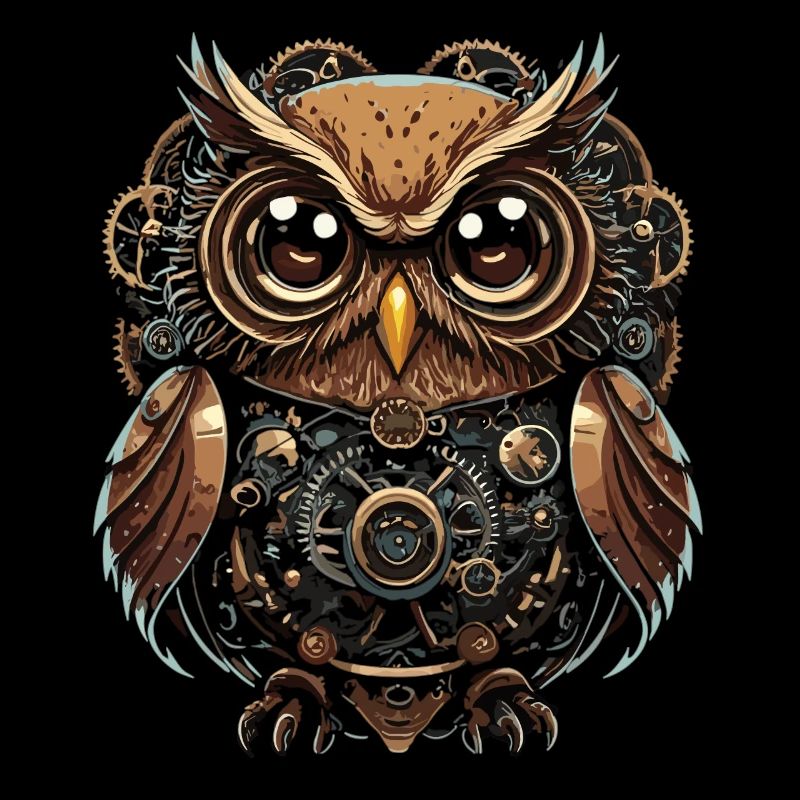Intriguing Steampunk Owl: Unique Design