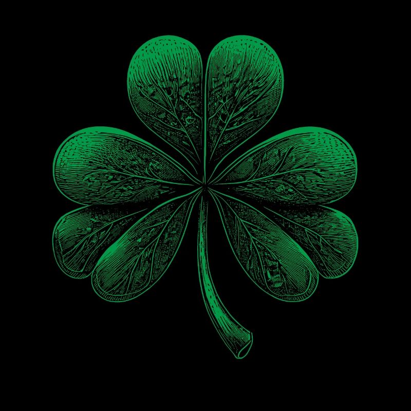 Green three-leaf clover