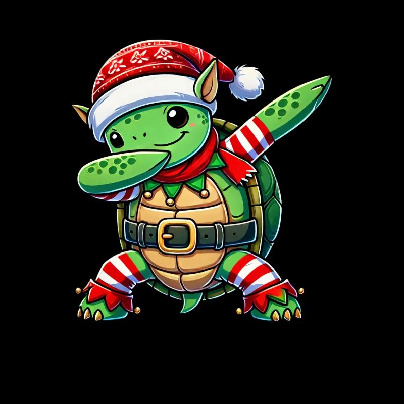 Christmas Turtle Elf Funny Turtle