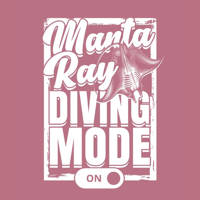 Mantarochen Stechrochen Manta Ray Diving Mode On