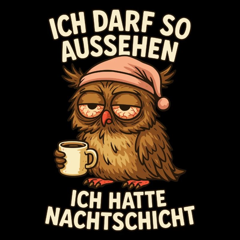 Nachtschicht Nachtdienst Krankenschwester Eule