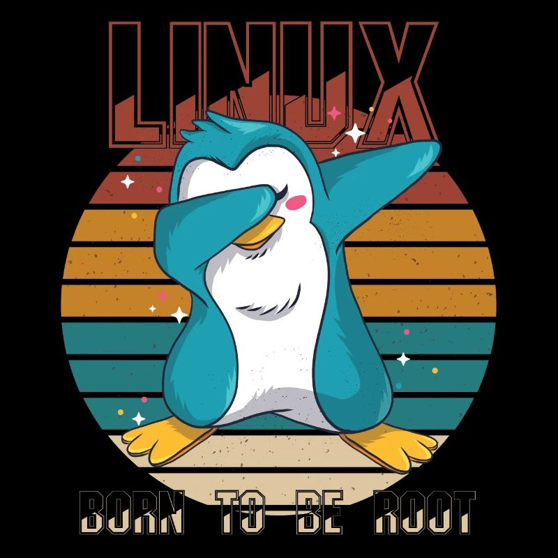 Geek Born To Be Root Linux Penguin Nerd Programmer
