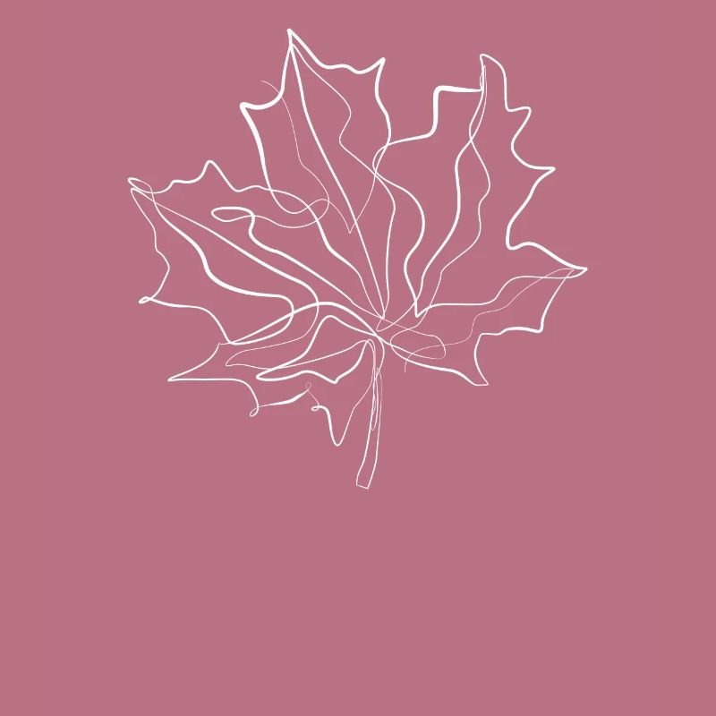 Maple Leaf Canada - one line drawing