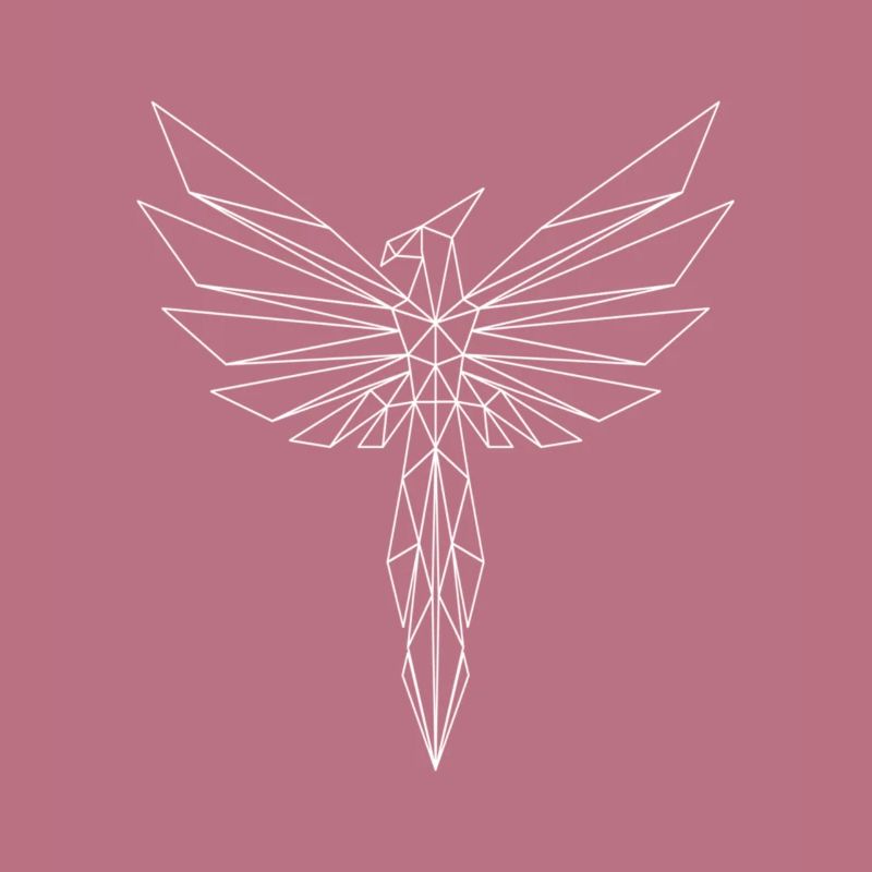 Cadeau de conception d'aigle oiseau phoenix phoenix polygone