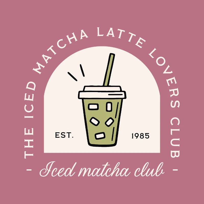 Iced matcha latte lovers Japanese drink funny