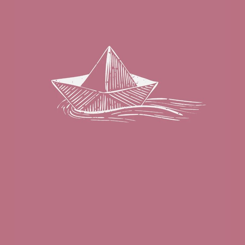 Schwimmendes Papierboot oder Schiff